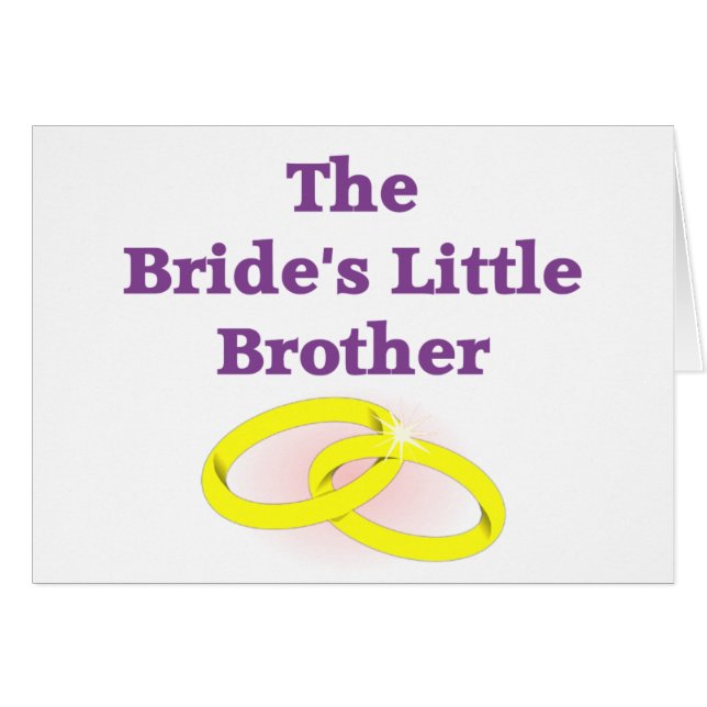 The Bride's Little Brother Cards (Front Horizontal)