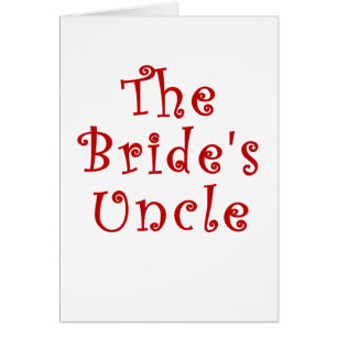 The Brides Uncle Cards
