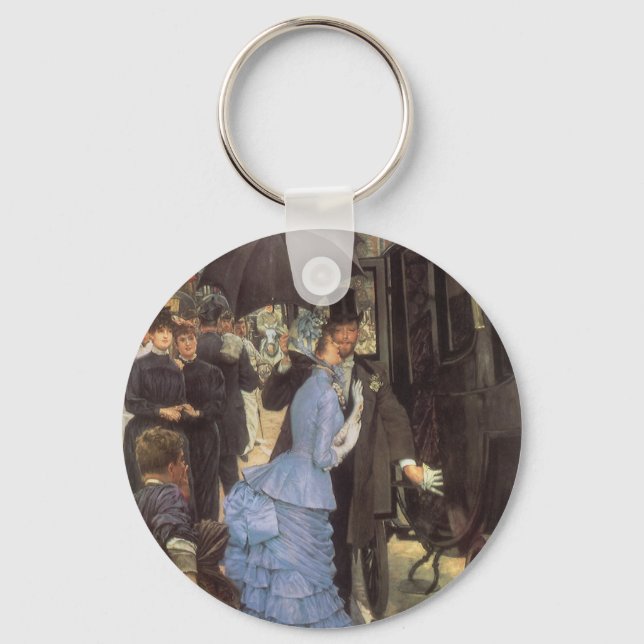 The Bridesmaid (aka The Traveller) by James Tissot Keychain (Front)