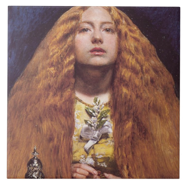 The Bridesmaid (by John Everett Millais) Ceramic Tile (Front)