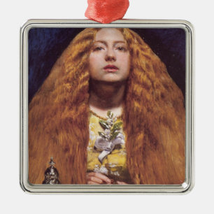 The Bridesmaid (by John Everett Millais) Metal Ornament