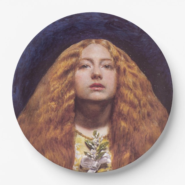 The Bridesmaid (by John Everett Millais) Paper Plates (Front)
