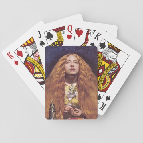 The Bridesmaid by John Everett Millais Poker Cards