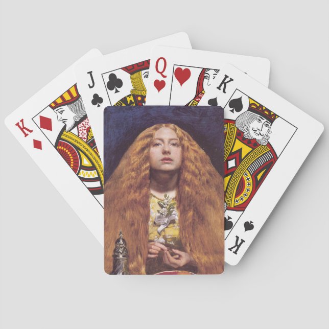 The Bridesmaid (by John Everett Millais) Poker Cards (Back)