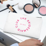 The Bridesmaid Club Bachelorette Accessory Pouch<br><div class="desc">The Bridesmaid Club custom design features a bold modern typography in a circular design. You can easily personalize the text to make the perfect accessory for a bridesmaid proposal,  bridal shower or bachelorette weekend!</div>