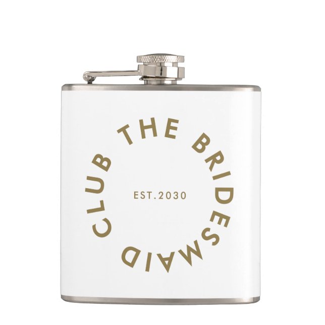 The Bridesmaid Club Bachelorette Flask (Front)