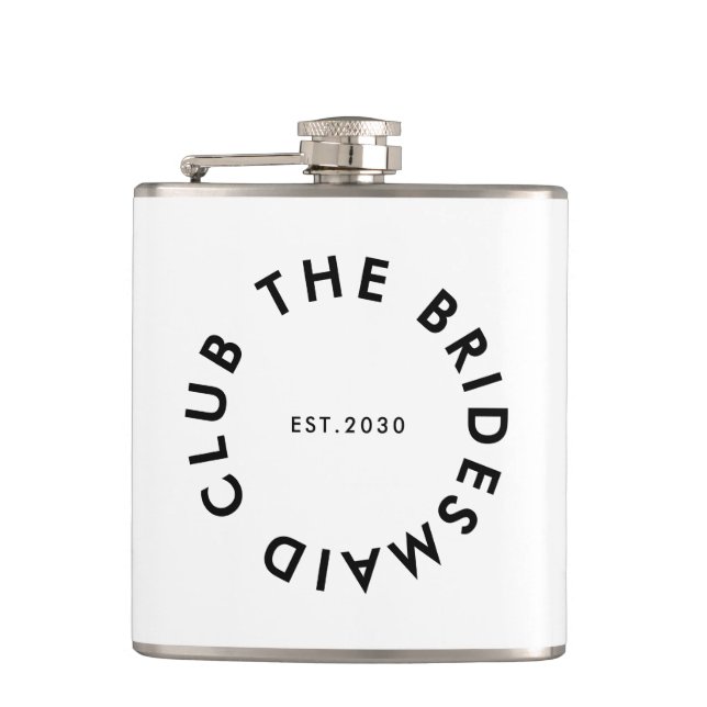 The Bridesmaid Club Bachelorette Flask (Front)