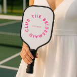 The Bridesmaid Club Bachelorette Pickleball Paddle<br><div class="desc">The Bridesmaid Club custom design features a bold modern typography in a circular design. You can easily personalize the text to make the perfect accessory for a bridesmaid proposal,  bridal shower or bachelorette weekend!</div>