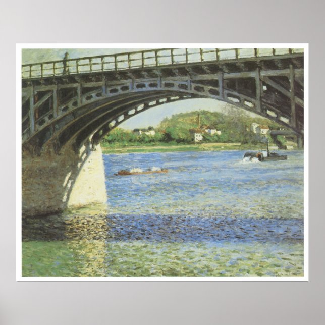 The Bridge at Argenteuil and the Seine, 1885 Poster (Front)