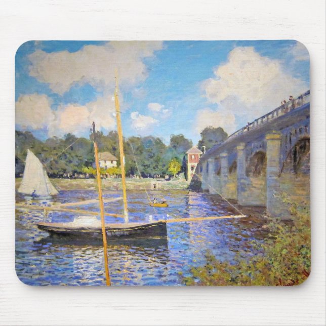 The Bridge at Argenteuil, Monet Mouse Pad (Front)