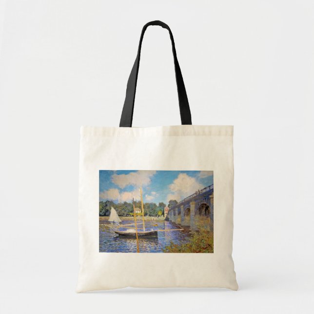 The Bridge at Argenteuil, Monet Tote Bag (Front)