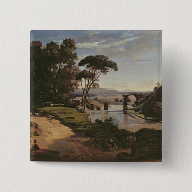 The Bridge at Narni, c.1826-27 Button (Front)