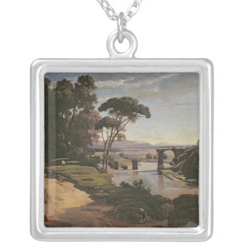 The Bridge at Narni c1826_27 Silver Plated Necklace