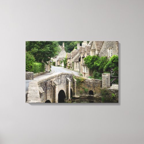 The bridge in Castle Combe UK canvas