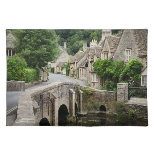 The bridge in Castle Combe UK placemat