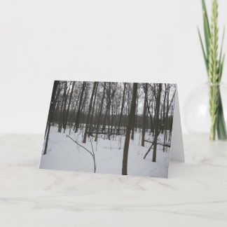 The Bridge in Snow Holiday Card