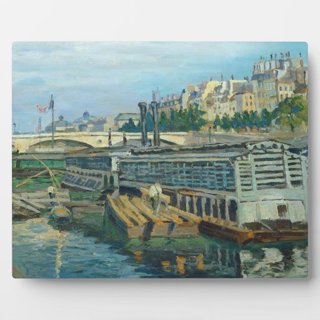 The Bridge of Louis Philippe, 1875 (oil on canvas) Plaque (Front)