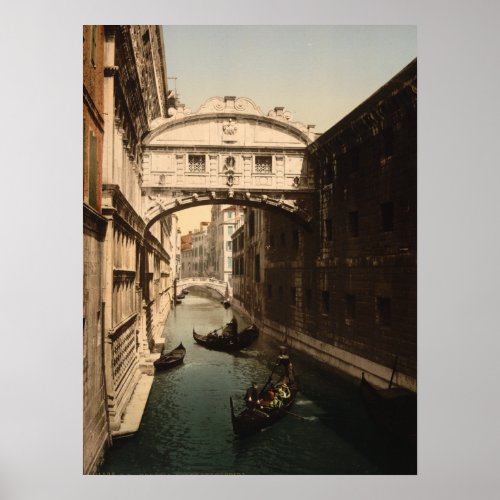 The Bridge of Sighs II Venice Italy Poster