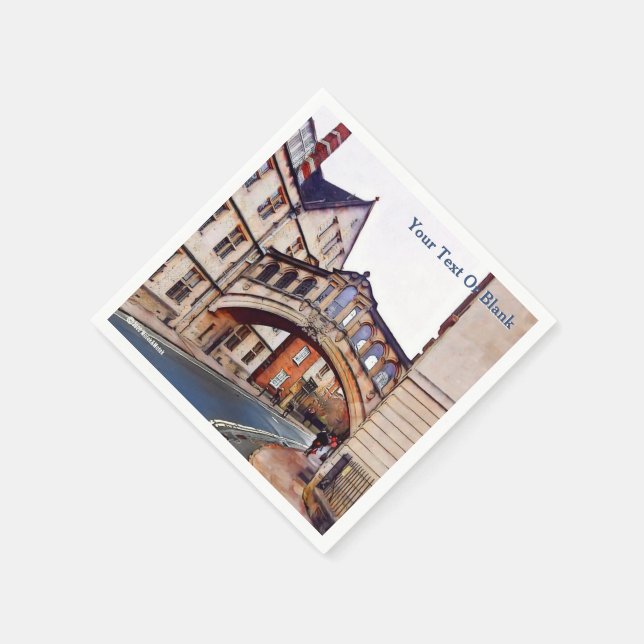 The Bridge of Sighs - Oxford Napkins (Corner)