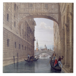 The Bridge of Sighs, Venice, engraved by Lefevre ( Ceramic Tile