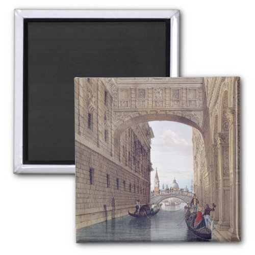 The Bridge of Sighs Venice engraved by Lefevre  Magnet