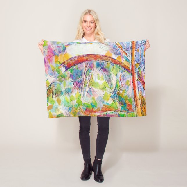 The Bridge, Paul Cezanne Fleece Blanket (In Situ)