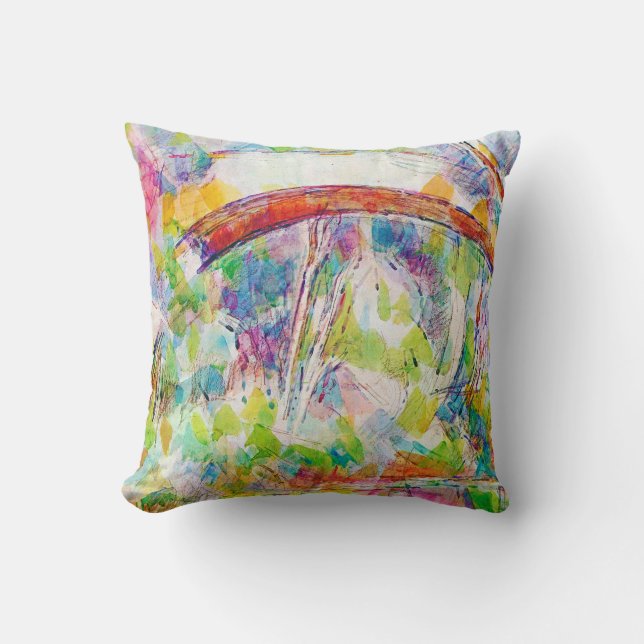The Bridge, Paul Cezanne Throw Pillow (Front)
