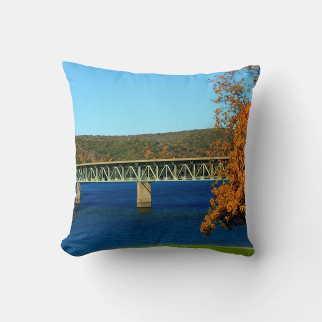 The Bridge Throw Pillow (Front)