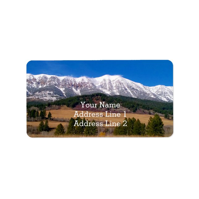 The Bridger Mountain Range Address Labels (Front)