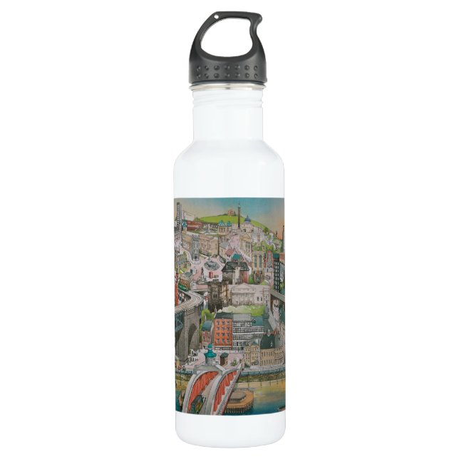 The Bridges Newcastle Liberty Stainless Steel Water Bottle (Front)