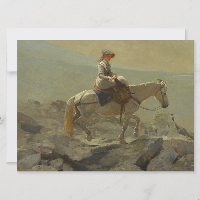 The Bridle Path, White Mountains (Winslow Homer) Card (Front)