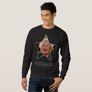 The brightest star modern keepsake memorial photo sweatshirt