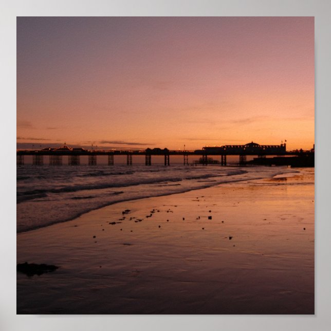 THE BRIGHTON PIER AT SUNSET POSTER (Front)