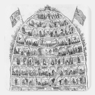 The British Beehive, 1867 Square Sticker