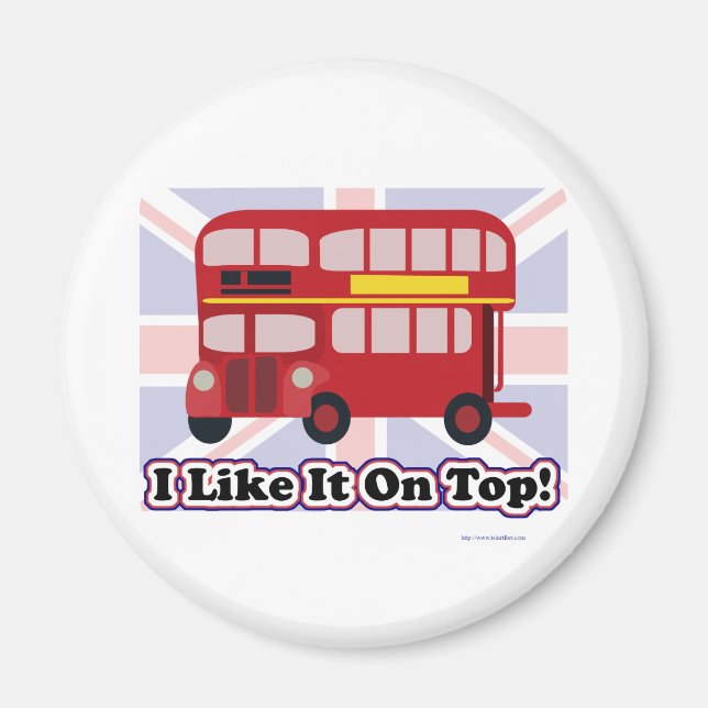 The British Bus Double Decker Fun Magnet (Front)