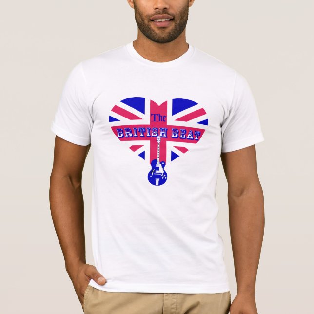 The British Flag Heart & Guitar T-Shirt (Front)