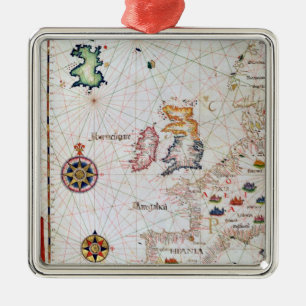 The British Isles, Iberia and Northwest Africa Metal Ornament