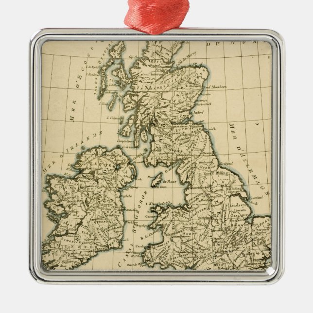 The British Isles Metal Ornament (Front)