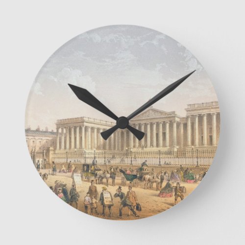 The British Museum c1862 color litho Round Clock