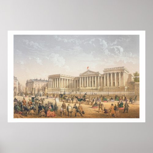 The British Museum c1862 colour litho Poster