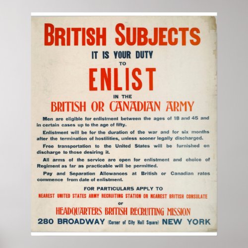 The British or Canadian Army_Propaganda Poster