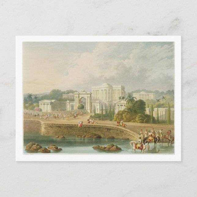 The British Residency at Hyderabad in 1813, from V Postcard (Front)
