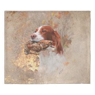 The Brittany spaniel  Duvet Cover