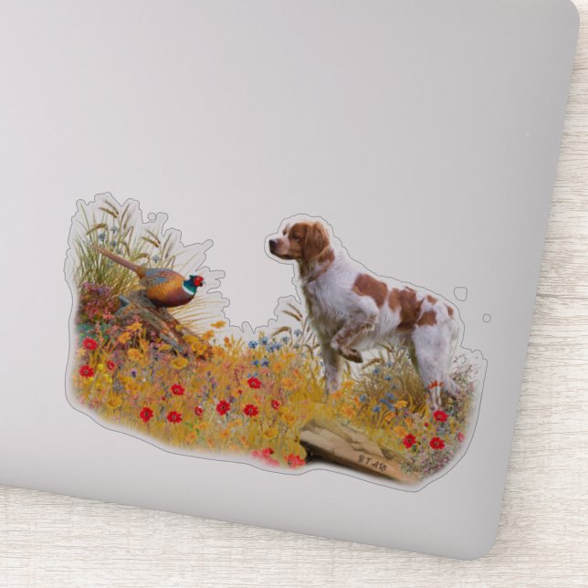 The Brittany spaniel  Sticker (Detail)