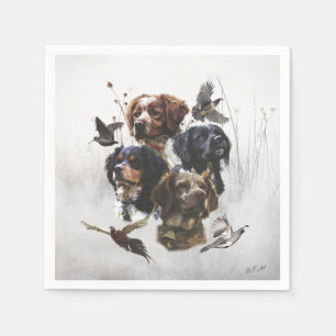 The Brittany Spaniels , Bird Hunting Season Napkins