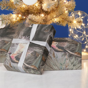 The Brittany Spaniels , Bird Hunting Season Wrapping Paper