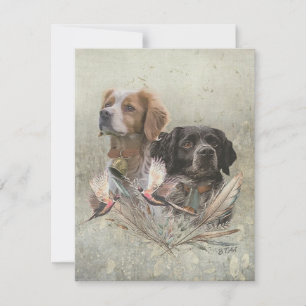 The Brittany Spaniels, French Brittany, Bird dog, Invitation