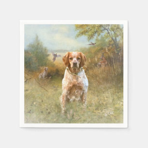 The Brittany Spaniels, French Brittany, Bird dog, Napkins