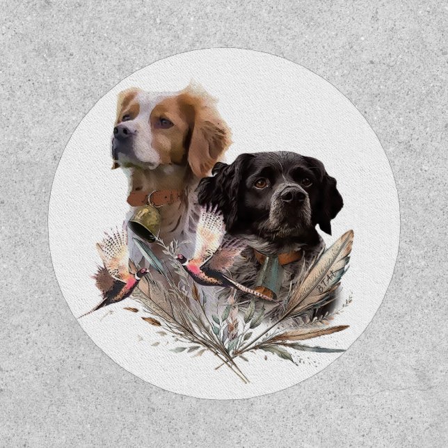 The Brittany Spaniels,  French Brittany, Bird dog, Patch (Front)