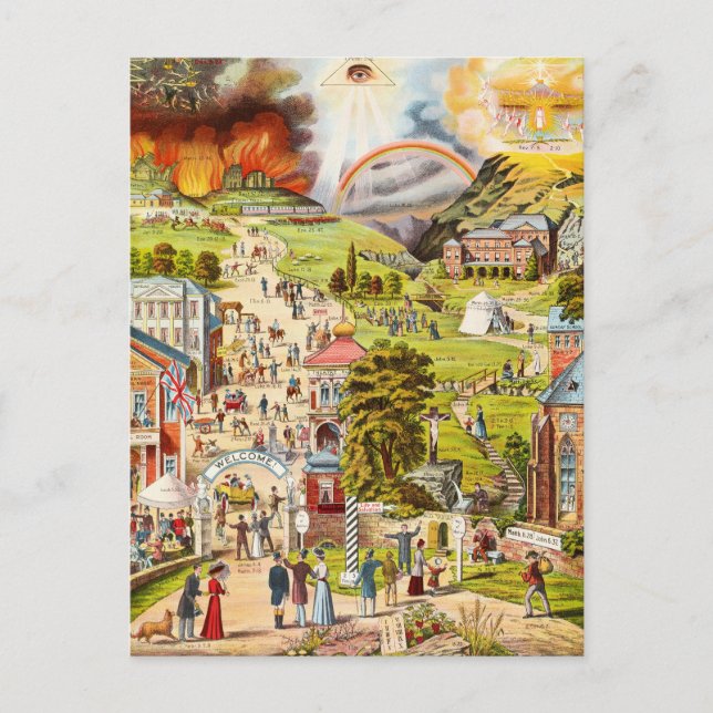 The Broad and Narrow Way by British SChool Postcard (Front)